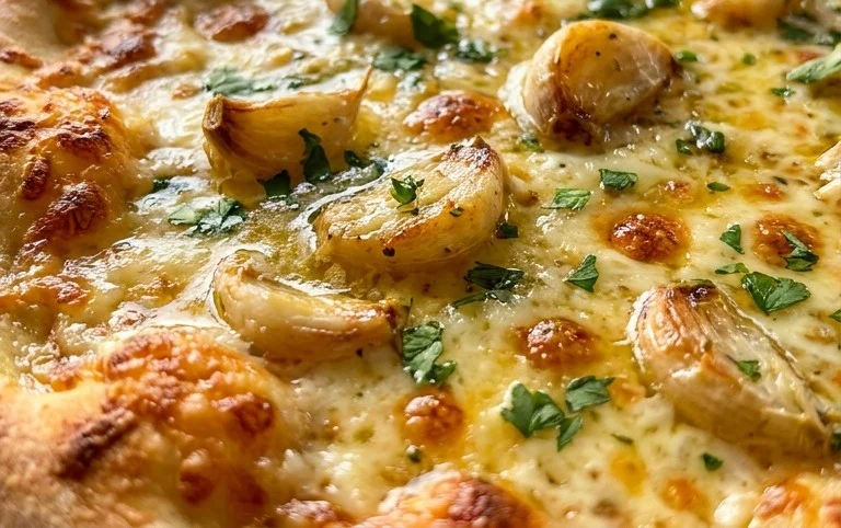 buttery garlic pizza