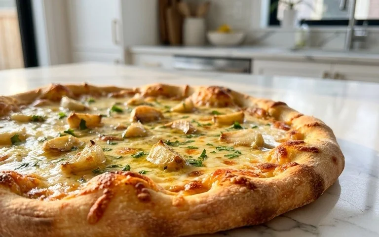 buttery garlic pizza