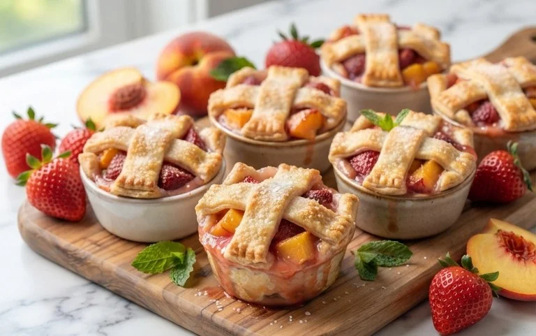 Strawberry Peach Pie Bites