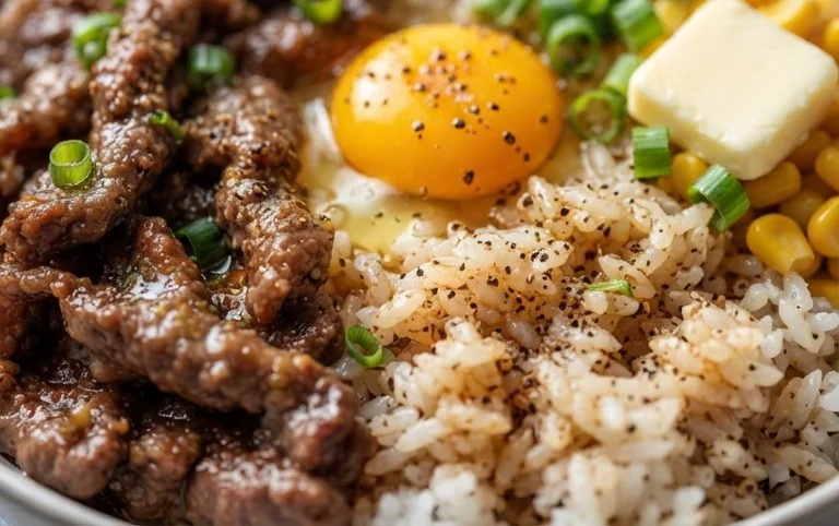 Beef Pepper Rice Bowl is a delicious meal option.