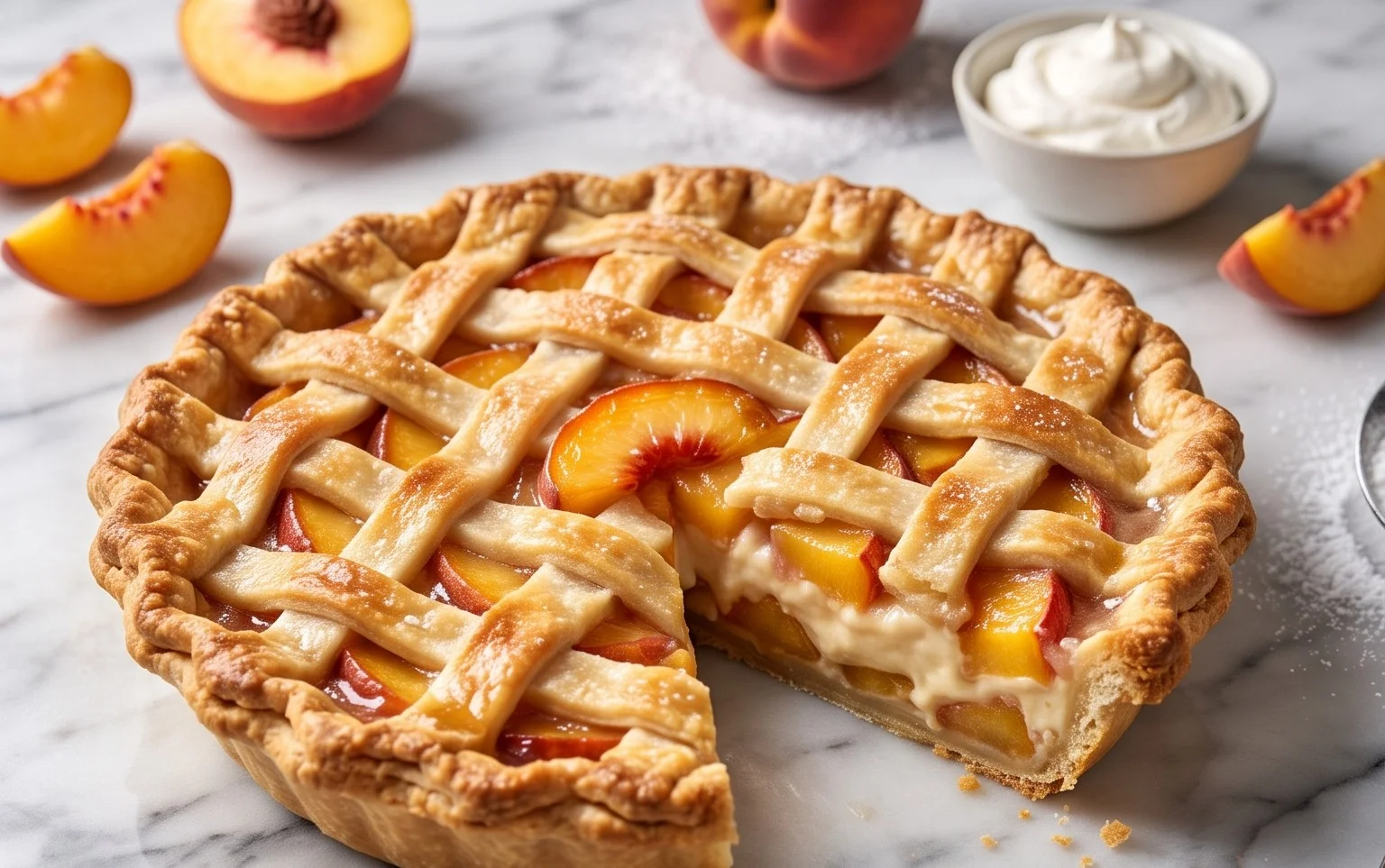 Peaches and Cream Pie
