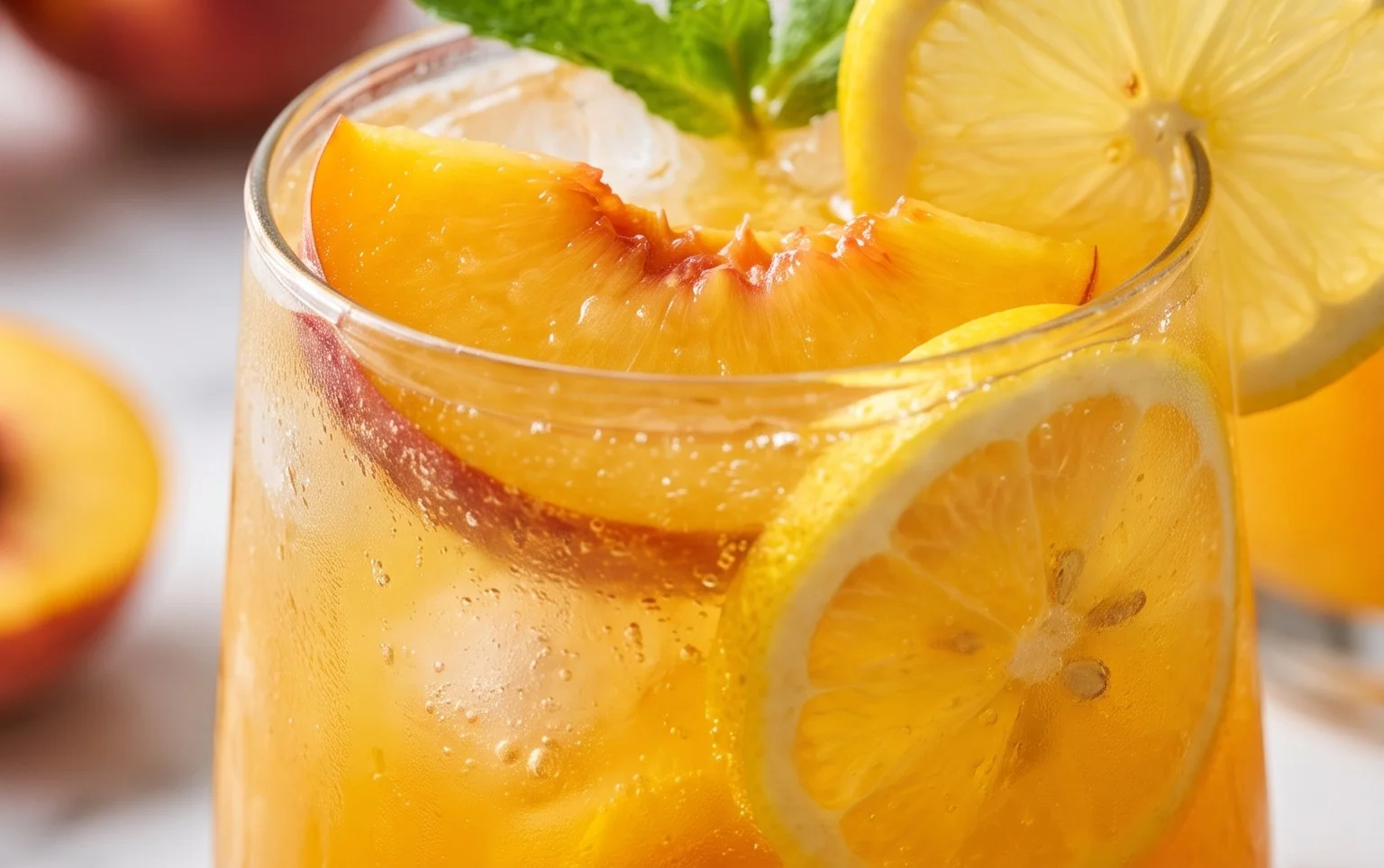 Refreshing Peach Lemonade