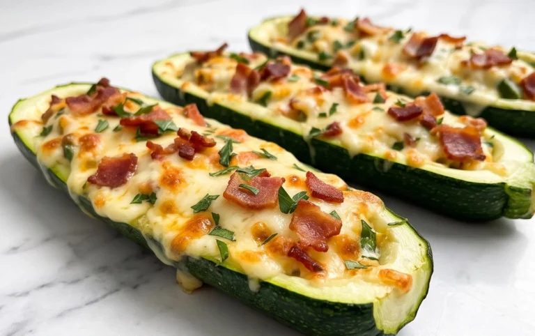 Jalapeno Popper Zucchini Boats