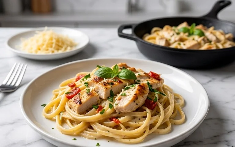 Low Calorie Chicken Alfredo