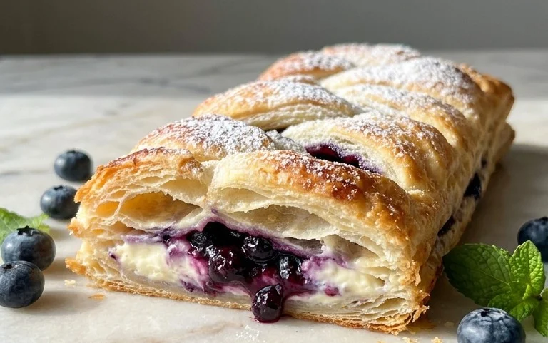 Blueberry Cream Cheese Puff Pastry