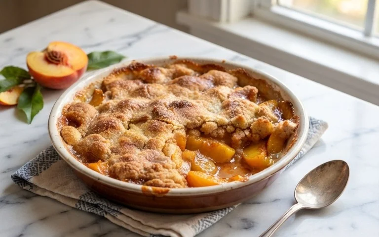 The Easiest Southern Peach Cobbler