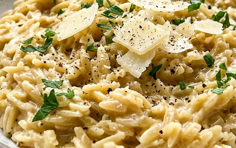 Creamy Garlic Parmesan Orzo