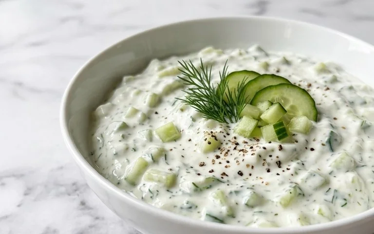 Cucumber Dip with Sour Cream and Dill