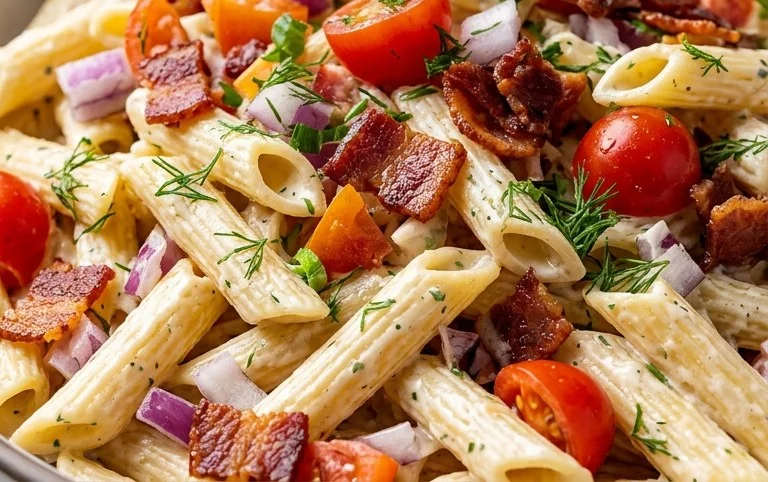 Beef Bacon Ranch Pasta Salad