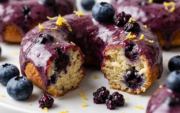 Blueberry Cake Donuts