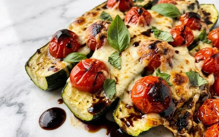 Balsamic Zucchini Tomato Bake