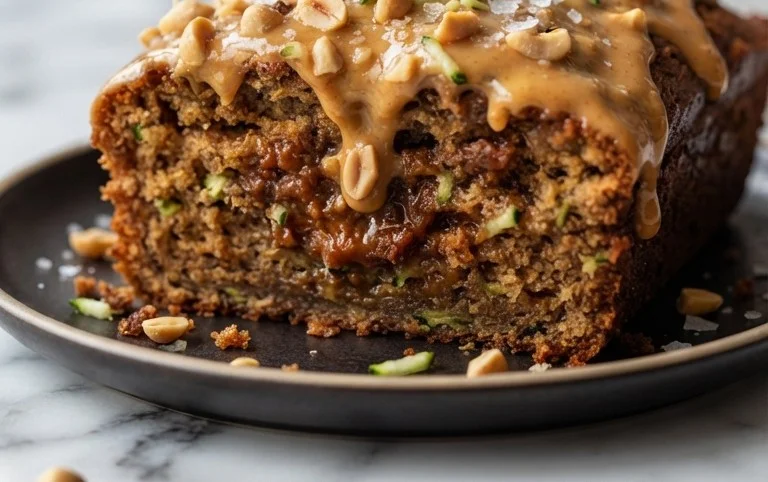 Moist Peanut Butter Zucchini Cake Recipe