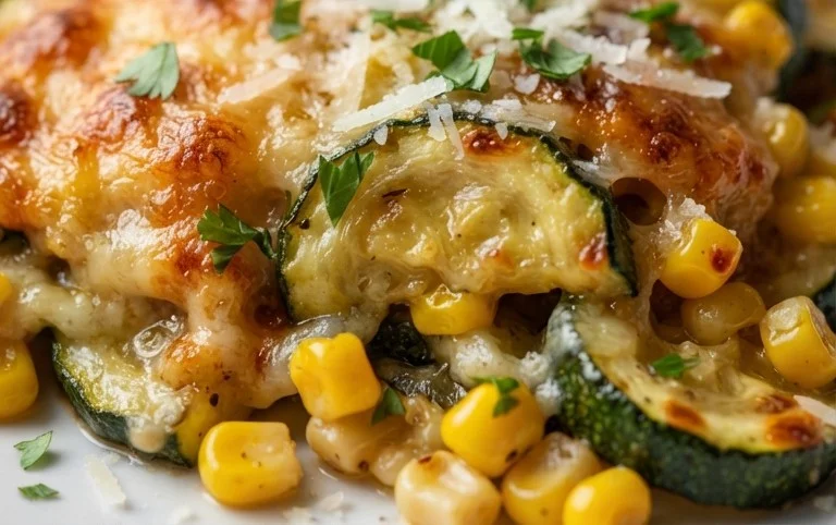 Zucchini Corn Parmesan Bake Recipe